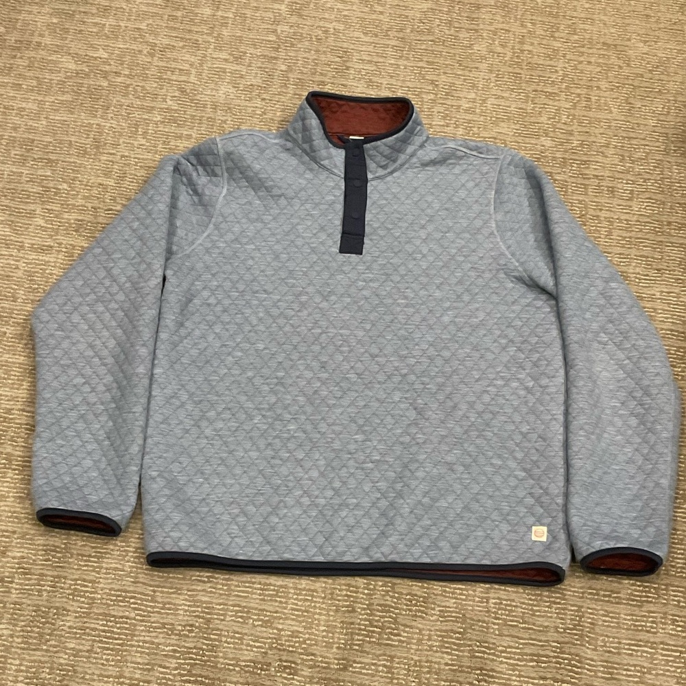Marine Layer Corbet Quilted Pullover Men's Large Long Sleeve - EUC